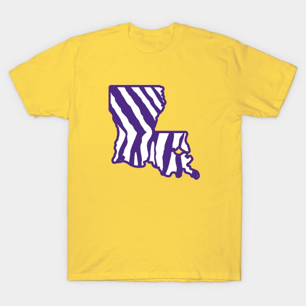 Louisiana Stripes - Gold T-Shirt by KFig21